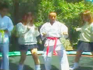Busty Asian schoolgirls get fucked hard by karate masters in Tokyo XXX porn