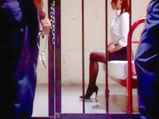 Jailbait babe can't resist wicked cop's cock in XXX playtime behind bars in Tokyo.